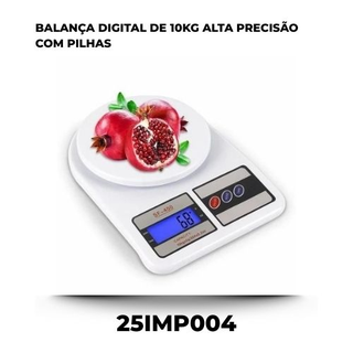Balança Digital De 10Kg Alta Precisão Com Pilhas