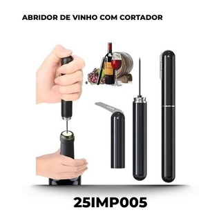 Abridor De Vinho Com Cortador
