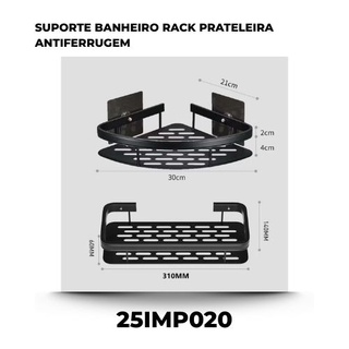 Suporte Banheiro Rack Prateleira Antiferrugem
