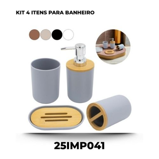 Kit 4 itens para banheiro