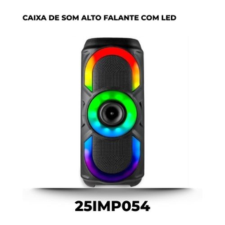 Caixa de som alto falante com led