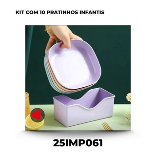 Kit com 10 pratinhos infantis