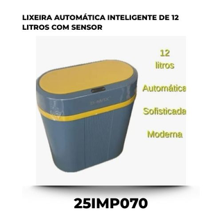 Lixeira automática Inteligente de 12 Litros com Sensor